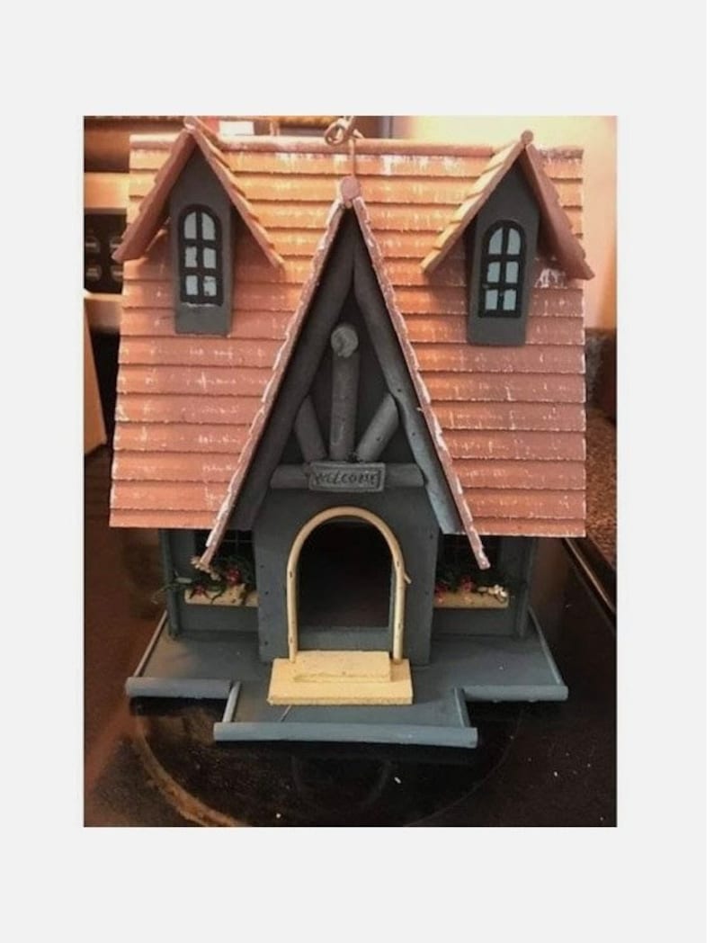 Wood Cottage Birdhouse / Birdhouse / Birdhouses / Birds / Feeders / Bird Feeders / Garden / Home and Garden / Craft / Garden Decor / Yard image 3