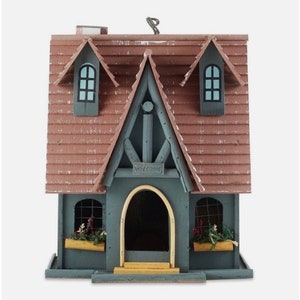 Wood Cottage Birdhouse / Birdhouse / Birdhouses / Birds / Feeders / Bird Feeders / Garden / Home and Garden / Craft / Garden Decor / Yard image 7