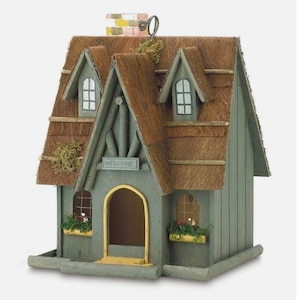 Wood Cottage Birdhouse / Birdhouse / Birdhouses / Birds / Feeders / Bird Feeders / Garden / Home and Garden / Craft / Garden Decor / Yard image 9