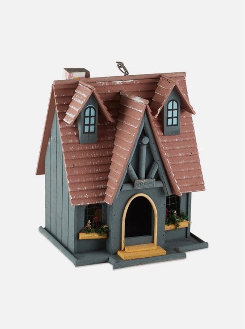 Wood Cottage Birdhouse / Birdhouse / Birdhouses / Birds / Feeders / Bird Feeders / Garden / Home and Garden / Craft / Garden Decor / Yard image 10