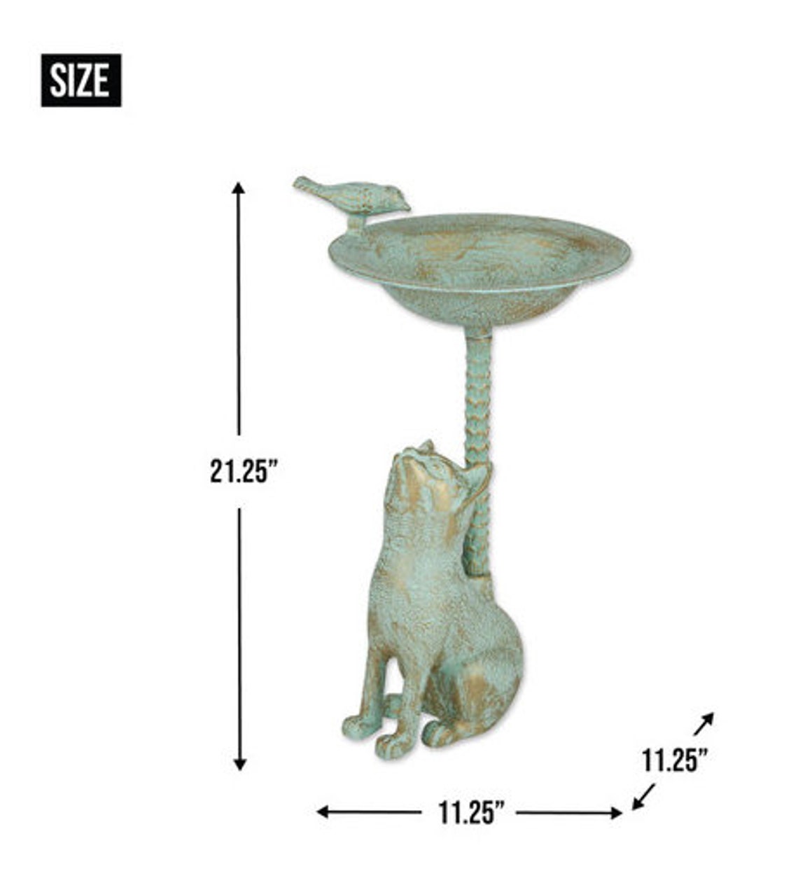 Cat Bird Bath/ Bird Bath/ Birds / Garden Decor/ Bird Feeders/ Home and ...