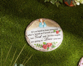 Hard To Lose Someone You Love Memorial Stepping Stone/ Stepping Stone/ Garden Decor/ Home and Garden/ Gardening/ Yard Art