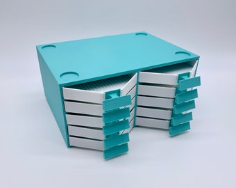 Organizador de prateleira para bandeja de pintura diamante, empilhável, cabe em 10 bandejas grandes