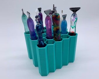 Portalápices de pintura de diamante de 23 ranuras