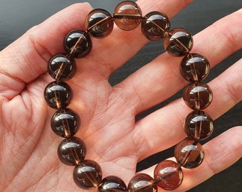 Smoky Quartz 12mm bracelet