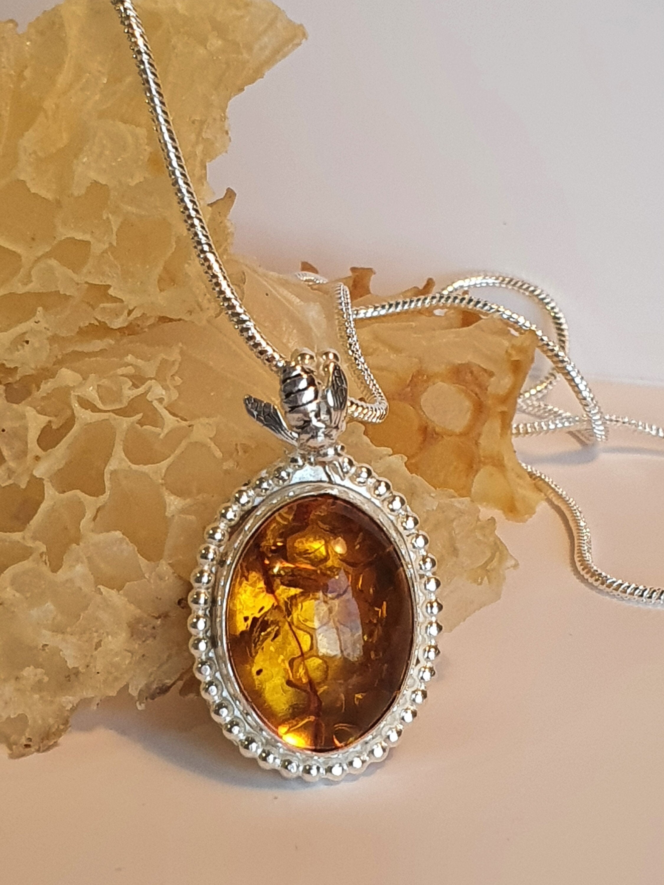 Amber jewelry sale with insects