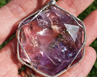 Amethyst Hexagon pendant