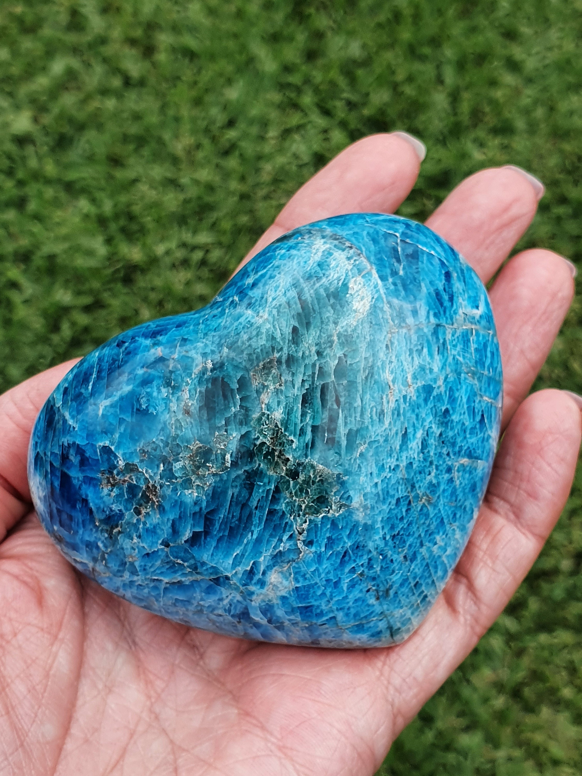 ブルーアパタイトハート - Etsy 日本