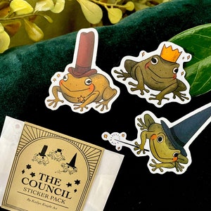 The Council of Frogs Vinyl Sticker Pack