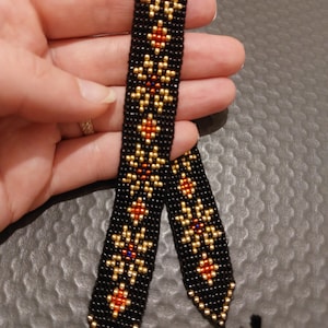 Black Gold seed bead choker. Beaded choker.Bead loom choker. Necklace for woomen. Tribal choker. Handwoven necklace.