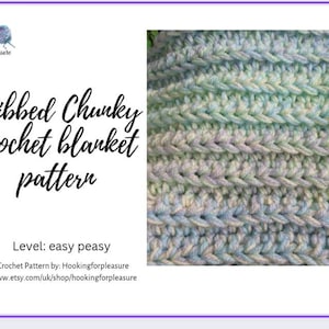 Pattern: chunky Blanket - Beginner friendly  - PDF Crochet Pattern