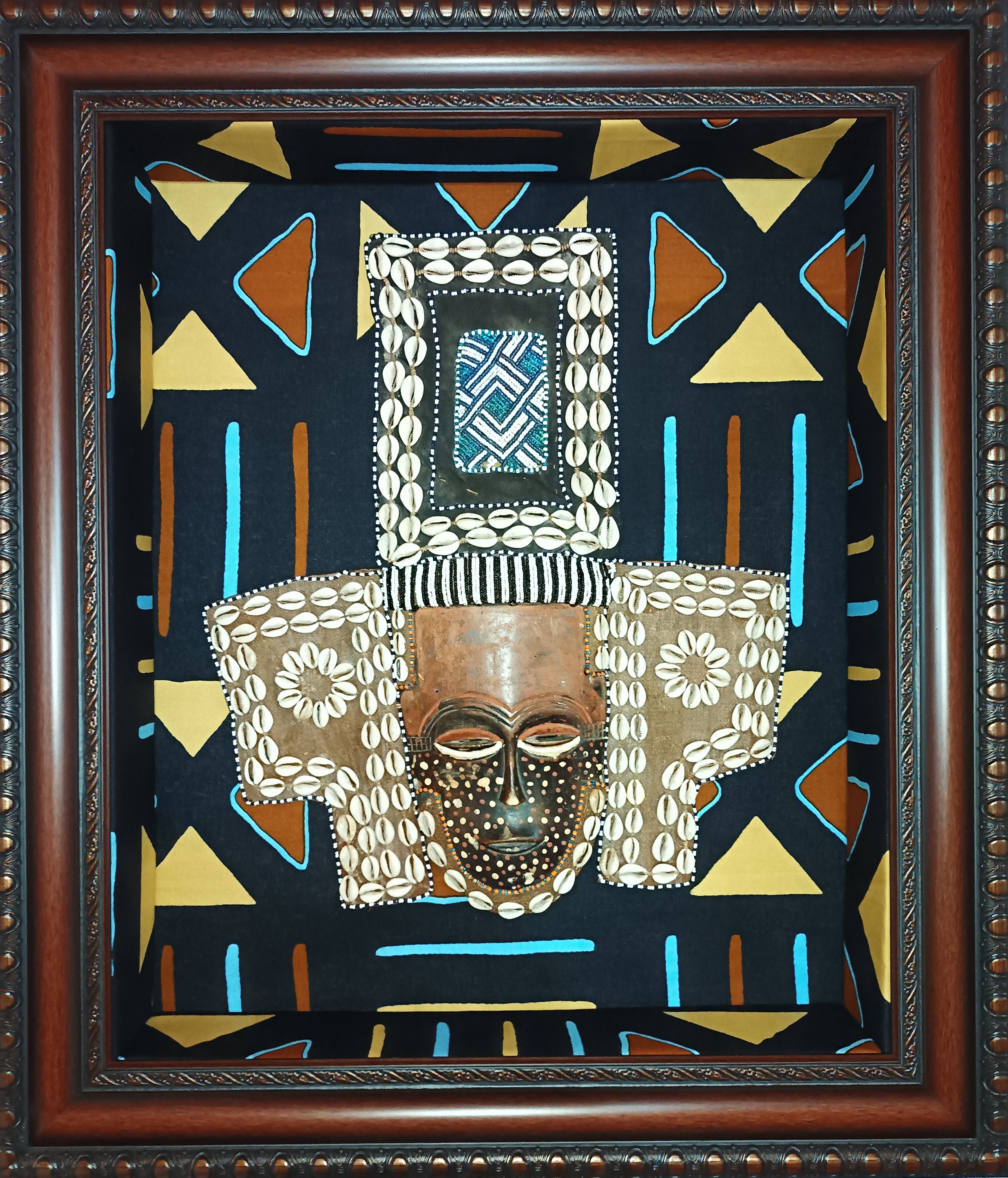 Kuba/lele Ceremonial Artifact Congo African Shadow Box Art Etsy