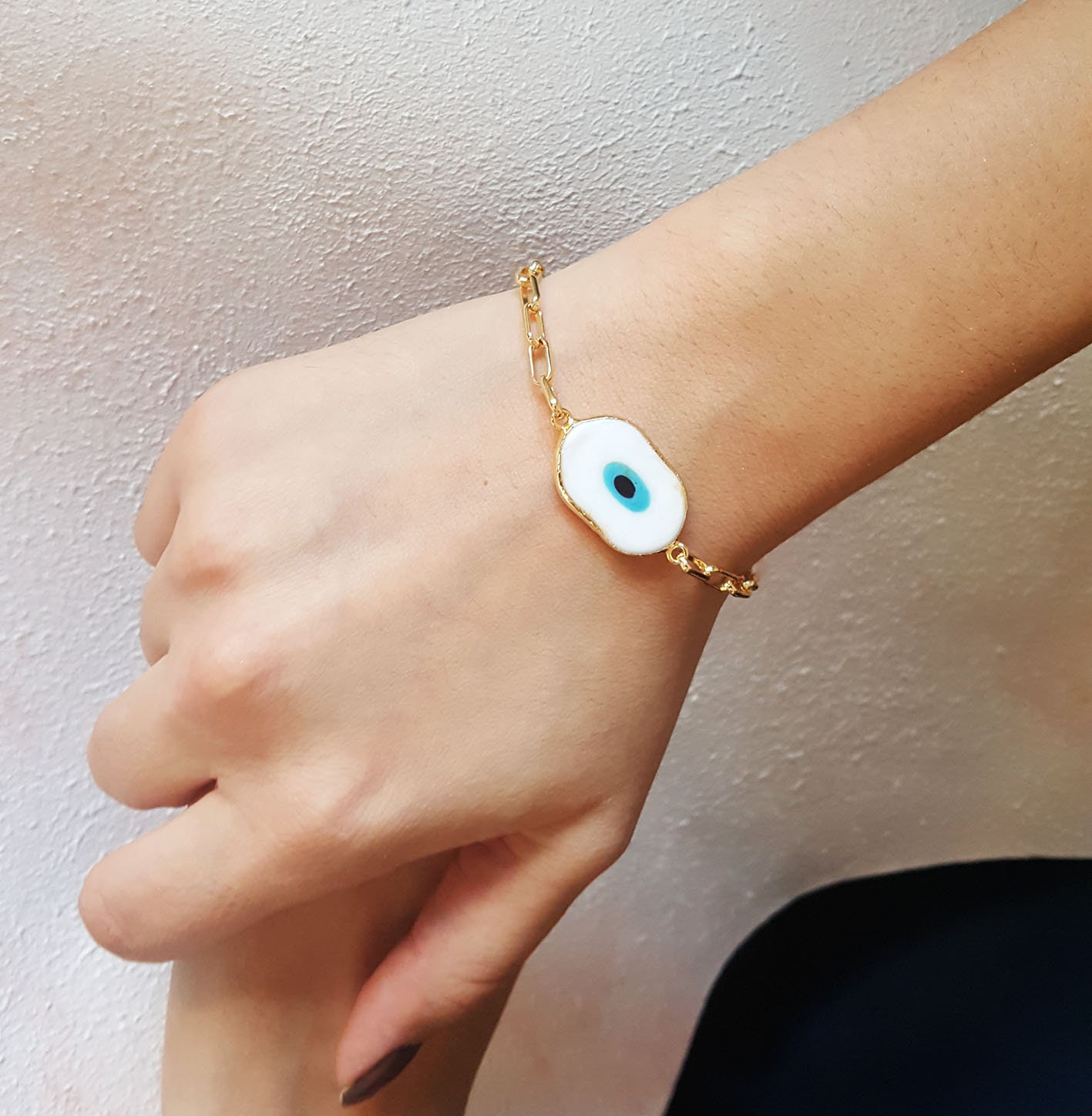 Evil Eye Pull Chain Bracelet