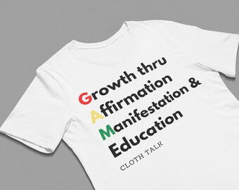 G.A.M.E. Acronym White Short-Sleeve Unisex T-Shirt