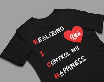 R.I.C.H. Acronym Black Men's Short Sleeve T-shirt