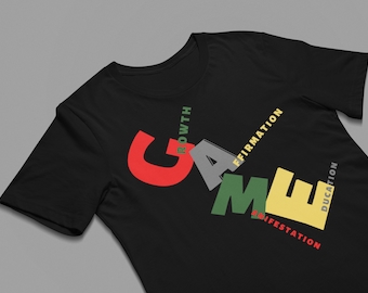 G.A.M.E. Acronym 2 Black Short-Sleeve Unisex T-Shirt