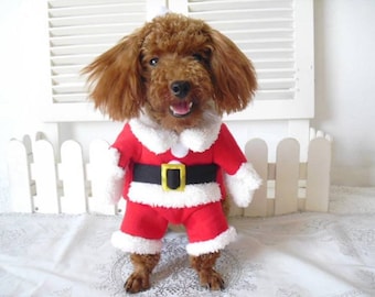 santa dog suit
