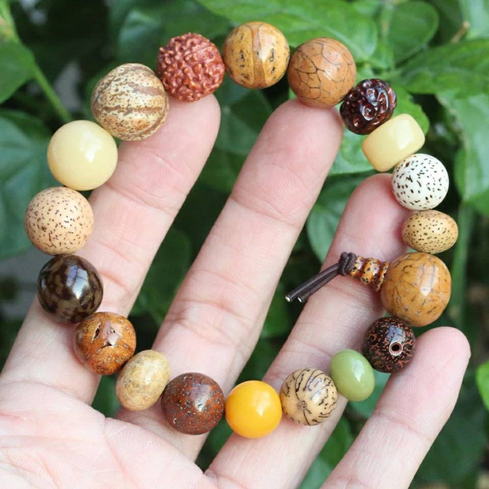 19 beads composed of different types of beads natural seeds Etsy