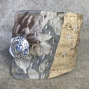 Textile Bracelet | Handmade Fabric Cuff Bracelet