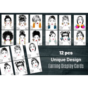 Unique ,Printable earring Card ,Custom Jewelry Display, Editable Earring Card Template, Earring Display Card, Earring Tags,accessory card
