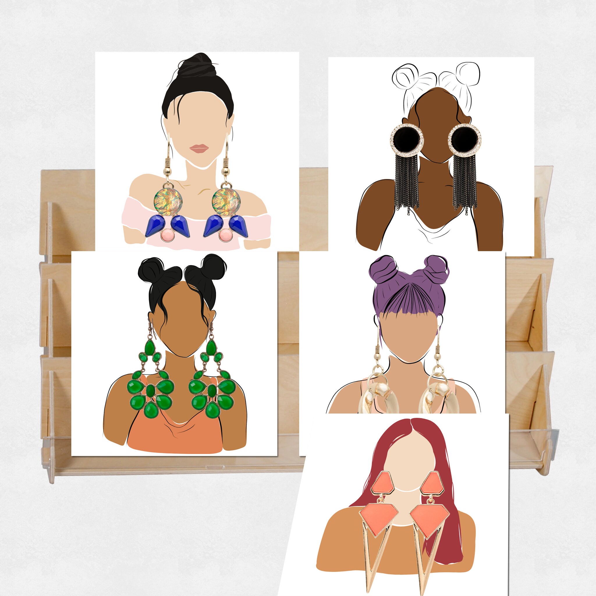 Printable Earring Display Cardcustom Jewelry Display Card - Etsy