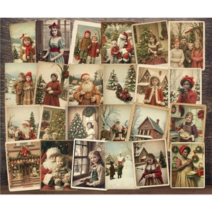 Vintage Weihnachten Ephemera,Porträts,Vintage Fotos,Junk Journal Ephemera,Scrapbooking,Weihnachts Journal,Set,druckbar,Bundle,Kit,digital