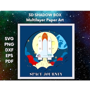 Space 3d layered svg,3d layered svg,space shadow box template svg ,shadow box svg,for cricut,digital template,layered svg file