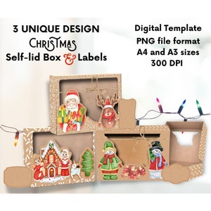 Modello di scatola di Natale vintage,scatola di Natale con coperchio,modello di scatola regalo di Natale,decorazioni natalizie vintage,scatola di prodotti natalizi vintage,png