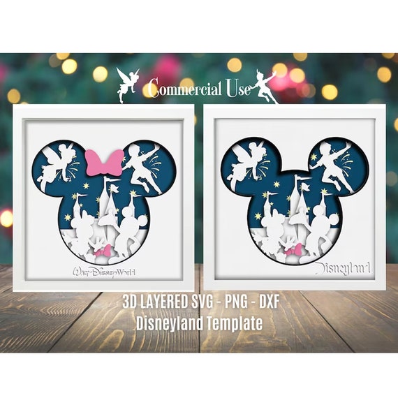 Disneyland 3d layered svg,3d layered svg,shadow box template svg ,shadow box svg,cricut,digital products,layered svg file,paper cut projects