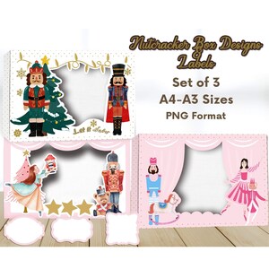 Modello scatola schiaccianoci,scatola di Natale con coperchio,modello scatola regalo di Natale,decorazioni natalizie vintage,scatola di prodotti natalizi vintage,png,cricut