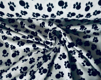 Half meter dog cat paw Soft fleece fabric brown Premium Quality soft material animal print