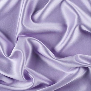 1m flieder Farbe Rückseite Krepp seidiger Satin Weave fließende Brautkleid Polyester Stoff 150cm breit