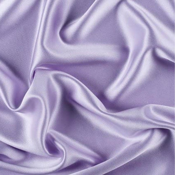 1 m couleur lilas luxe brillant dos crêpe tissage satiné soyeux robe de mariée flottante tissu polyester 150 cm de large