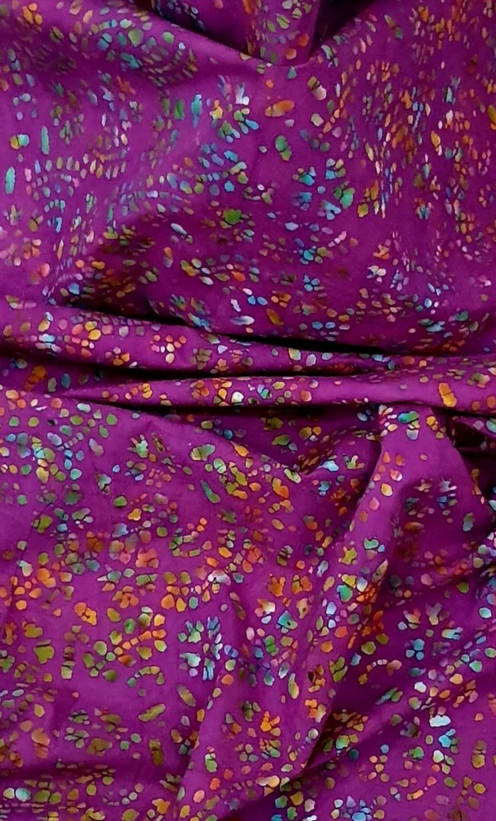 1m Pink Tye Dye Multi Color Batik Fabric 100 Cotton Fabric Etsy