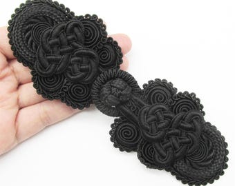Ornate Frog Fastening - Black - 18cm - 9927