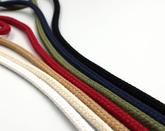 Cotton Braided Drawstring Cord - 6mm - by the metre - 5569