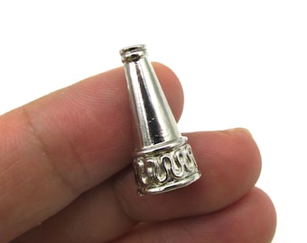 Metal Aglet Cord End Caps - Silver - 6mm x 2pcs - 8635