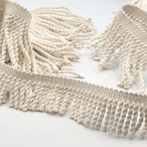 Frange in cotone bullion - al metro - Naturale - 9729