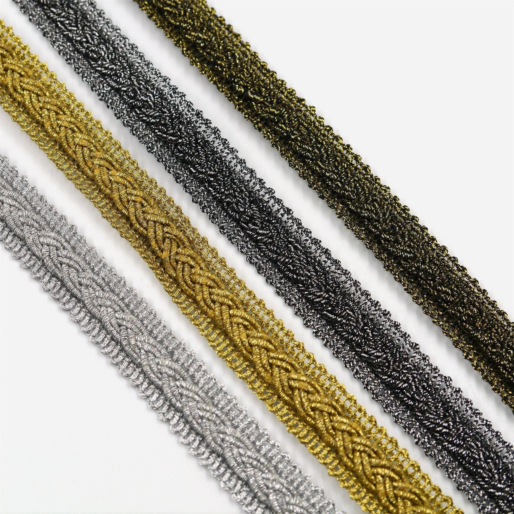 Metallic Gimp Braid With Plait 13mm - by the Metre - 6342 - Etsy