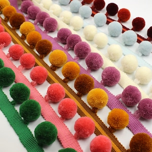 Trança de franja pompom 45 mm x 1 m - 5521