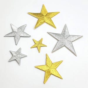 Metallic Iron-On Star Motif - 7680