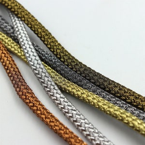Metallic Braided Flattened Cord 8mm 7351