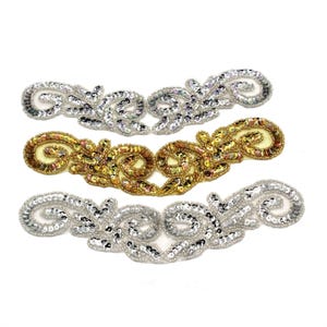 Apliques de lentejuelas con forma de pergamino - 90 mm - 9326