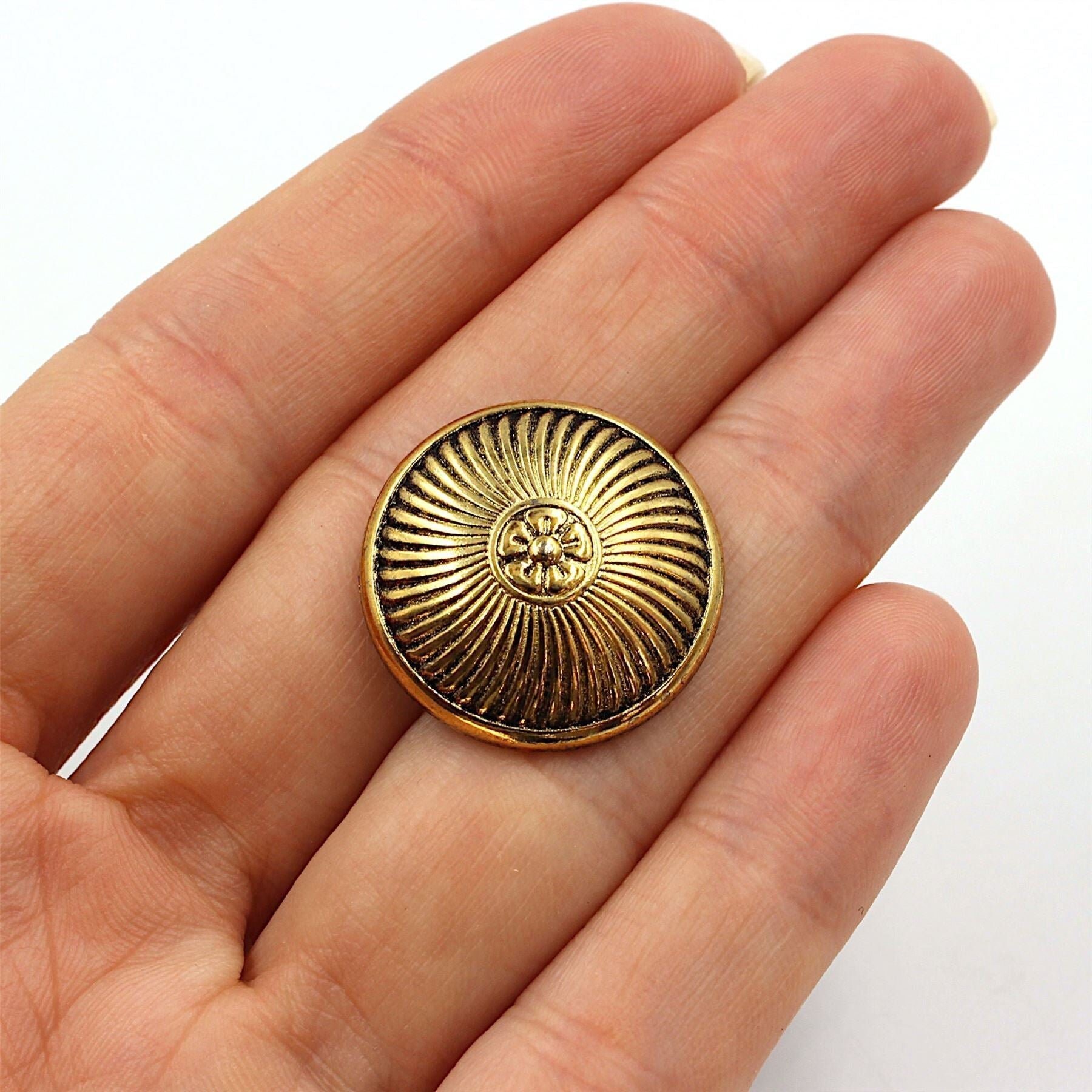 花の中心と放射状の線ボタン 4452 - Etsy 日本