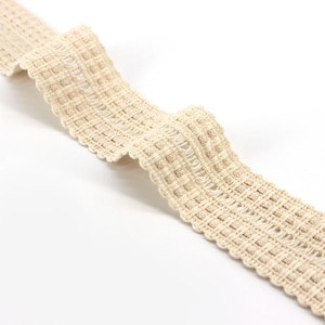 Tresse pliante en coton - Naturel - 35 mm x 1 m - 5560