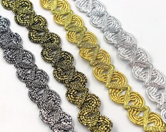 Metallic Wavy Gimp Braid 15mm 5515