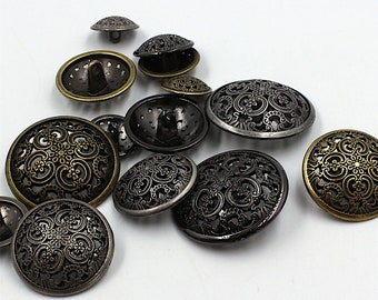 Metal Filigree Button 4411