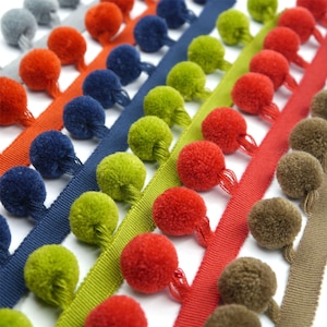 Luxury Pom-Pom Fringe Braid 45mm x 1m - 9703