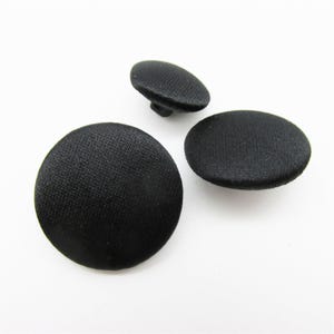 Satin Covered Black Button - 4451