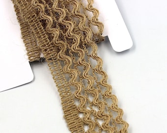 Wide Jute Wiggle Braid NATURAL 40mm 5341